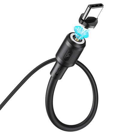 Кабель USB Type-C (m) - USB(m) HOCO X52 1м, 3.0A, черный, магнитный