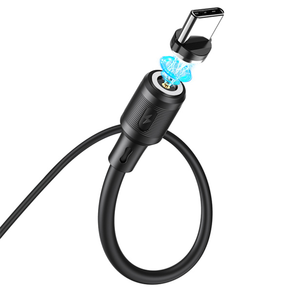 Кабель USB Type-C (m) - USB(m) HOCO X52 1м, 3.0A, черный, магнитный
