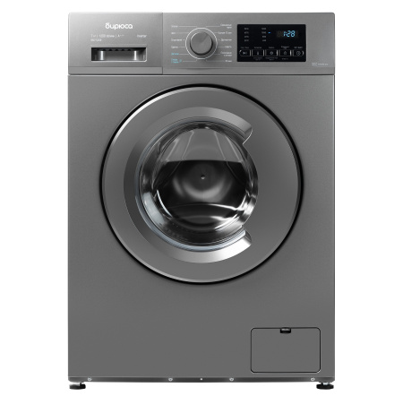 Стиральная машина Бирюса WM-SM712/08 М Металлик 7кг, фронт. загр-ка, отжим 1200об/мин, 12 прог., 85x59,5x44 см, класс А, Inverter