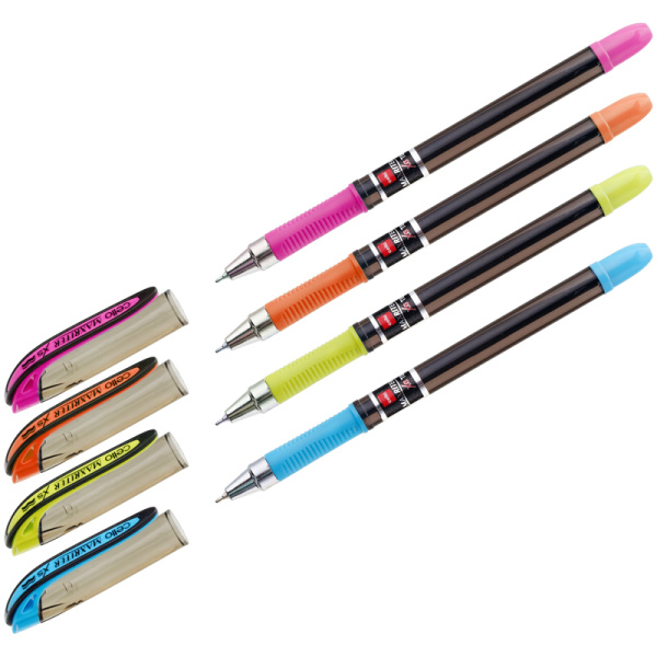 Ручка шариковая Cello MAXRITER XS Tinted Black 0.7мм., ассорти, синяя (709)