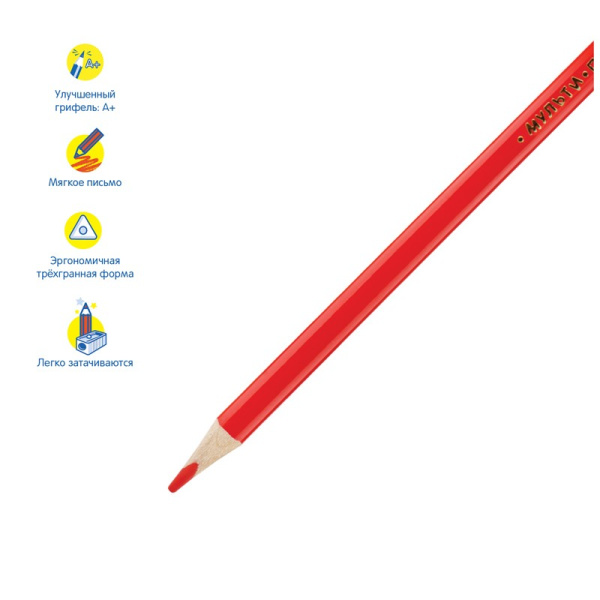 Карандаши 24цв. Мульти-Пульти "Енот в космосе" трехгран. CP_29300