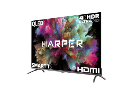 Телевизор 50" Harper 50Q850TS 3840x2160/HDMI,USB/DVB-T2//WiFi/SmartTV/-/Черный UHD 4K QLED
