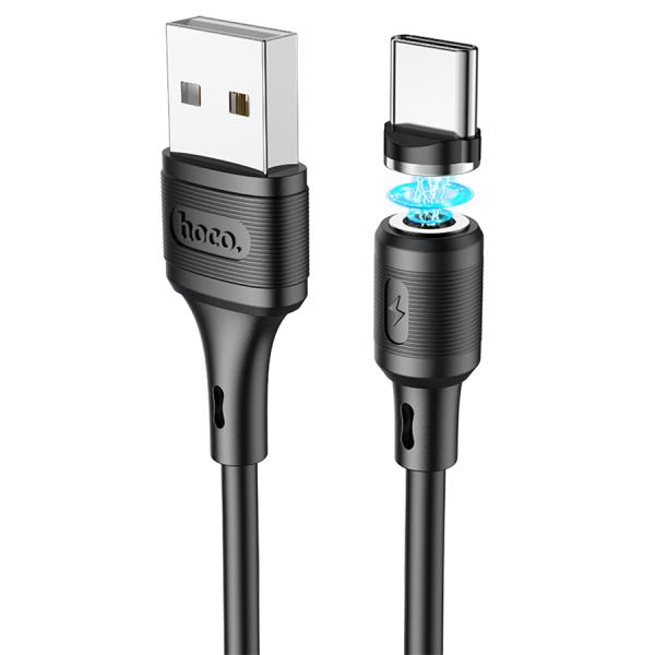Кабель USB Type-C (m) - USB(m) HOCO X52 1м, 3.0A, черный, магнитный