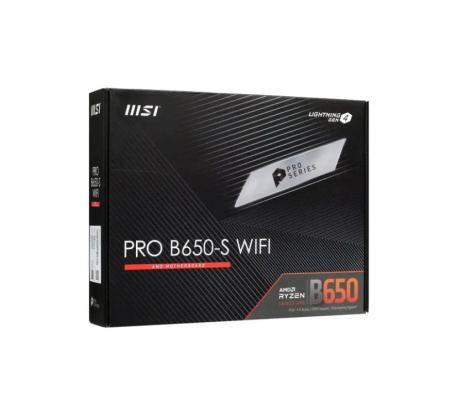Мат.плата SocAM5 AMD B650 MSI PRO B650-S WIFI (ATX,4DDR5,2M.2,2PCI-E16,PCI-E,HDMI,DP,PC7200,Wi-Fi,BT)