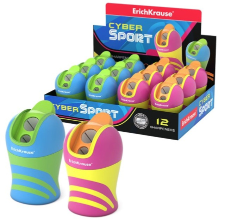 Точилка Erich Krause "Cyber Sport" 2 отверстия (50473)
