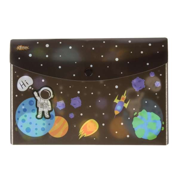 Папка-конверт на кнопке №1 School А5 "Space time" (1725972)