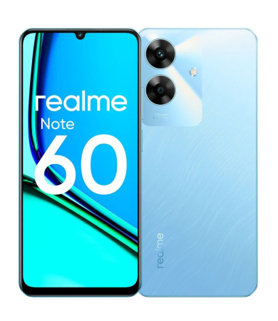 Смартфон Realme Note 60 6Гб 128Гб Небесный Голубой 6.74", IPS, 1600*720, 2*1.82+6*1.8ГГц, 32+0.08Мп, 5Мп, 4G, 5000мАч, And 14