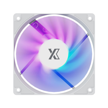 Кулер в корпус 120х120х25 XASTRA FC120W ARGB White reverse (600-1500prm/4pin/PWM/57CFM/26дБ/ARGB) box [FC120-1WA-SRX-GL]
