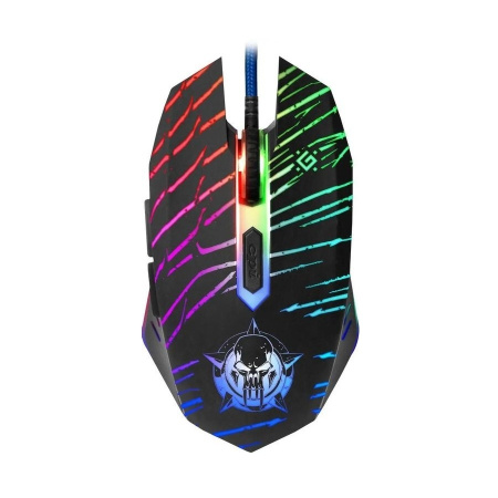Игровая мышь USB Defender Dark Agent GM-590L оптика, 6 кнопок, 12800dpi