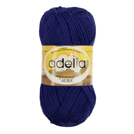 Пряжа ADELIA "AURA" 100% акрил 50 г 250 м ± 5 м №075 т. синий