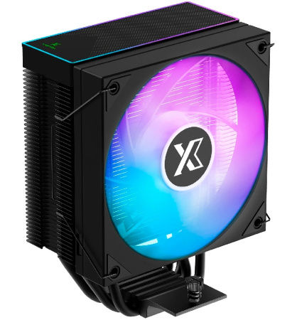 Кулер S115х/1200/1700/1851/AMx XASTRA AR400 FRGB BK (220W/120mm/800-1800rpm/FRGB//top cover with FRGB led/4 тепл.трубки)[AR400-BKSFPX-GL]