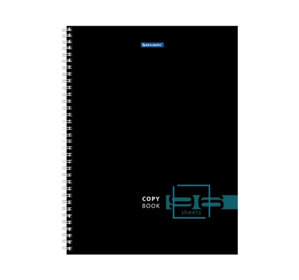 Тетрадь А4 96л. кл. "Dark" BRAUBERG гребень (404060)