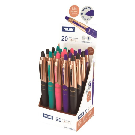 Ручка шариковая MILAN Capsule Copper, 1, 0мм, автомат. синий (966877)