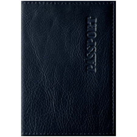 Обложка для паспорта OfficeSpace "Промо", кожа, черный (254228)