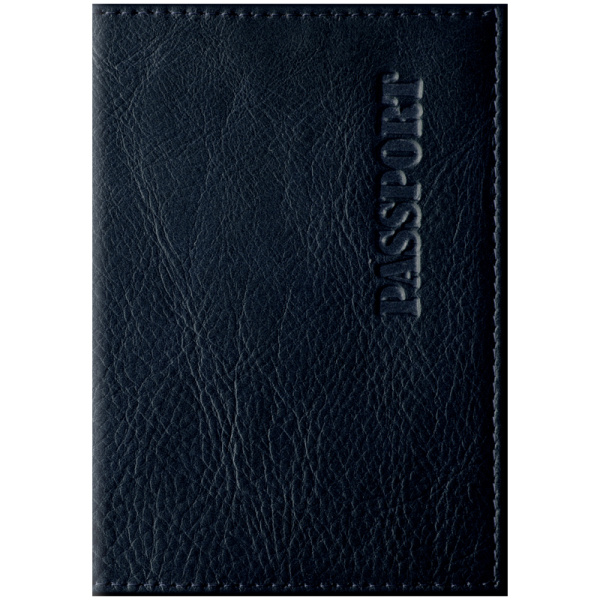 Обложка для паспорта OfficeSpace "Промо", кожа, черный (254228)