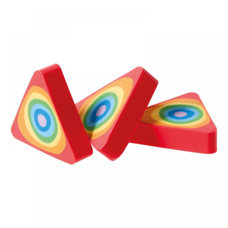 Ластик Silwerhof "Пластилиновая коллекция" разноцветный, треуголный 181114