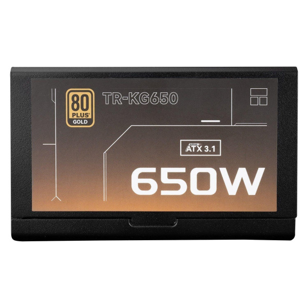 Блок питания 650W/ Power Supply Thermalright, 650W 80+ Gold (ATX, 3.1, Full modular, 1x24(20+4)pin, 2xCPU 8(4+4)pin, 2xPCIe*2 8(6+2)pin, 3xSATA3, 2xMOLEX4pin, Active, 120x120mm, 150x140x86mm, APFC, OVP, UVP, SCP, OCP, OTP, OPP, black)
