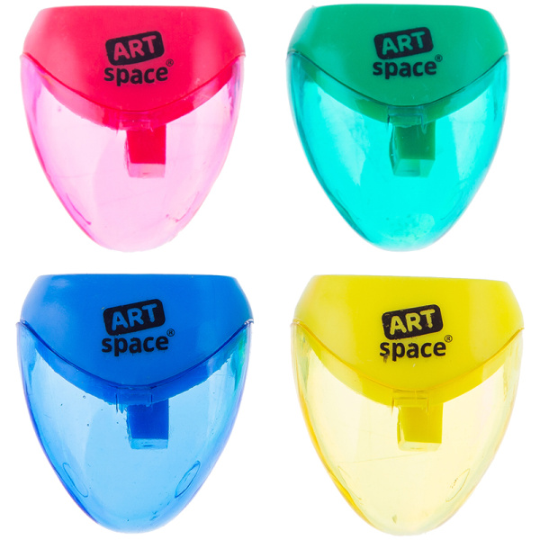 Точилка ArtSpace 1 отверстие, контейнер, ассорти SHP205_1995