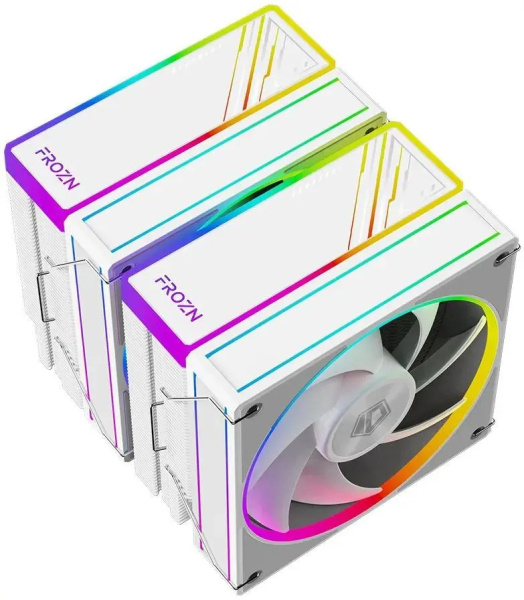 Кулер S115x/1200/1700/AMx ID-Cooling FROZN A620 ARGB WHITE (270W/2*120mm ARGB/500-2000rpm,6 тепл.трубок)