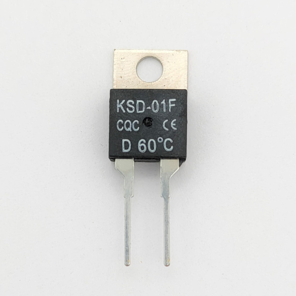 Термостат  60°C, NC,  2A, 250V, TO220, KSD-01F D