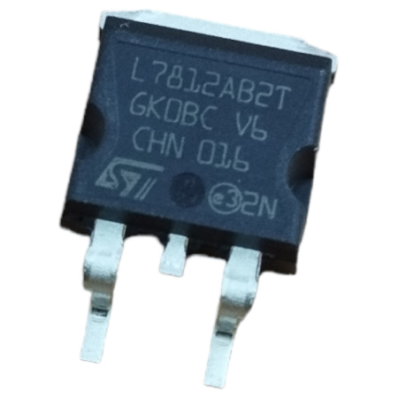 микросхема L7812ABD2T-TR STM, линейный стабилизатор напряжения, +12В, 1.5А, TO263 D2Pak