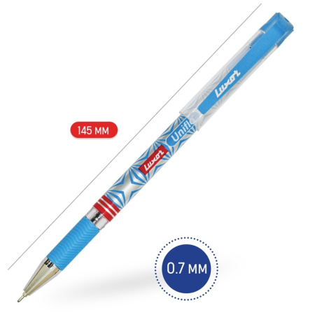 Ручка шариковая LUXOR "Uniflo" синяя 0.7мм (19302/12Bx)