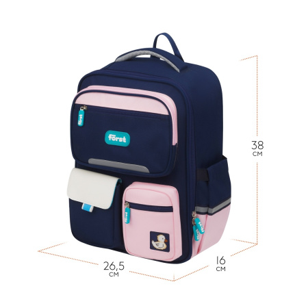 Ранец Forst F-Style "Pink" 38*26,5*16см, 1 отделение FT-RY-032401