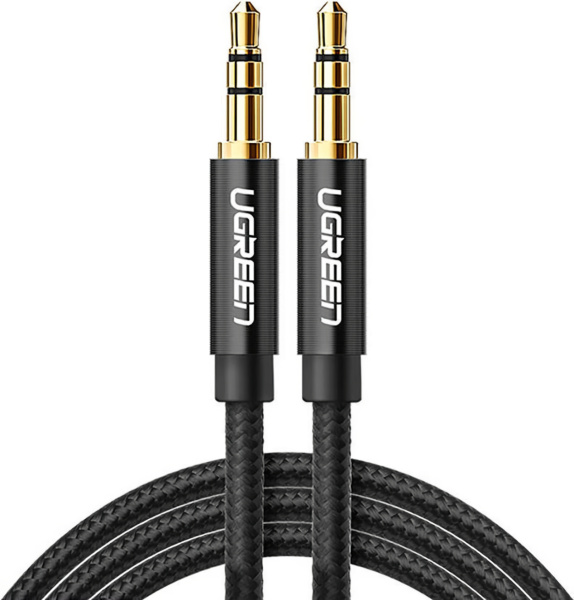 Кабель_аудио 3.5дж-3.5дж - _2м соединитель UGREEN AV112 (50363) черный
