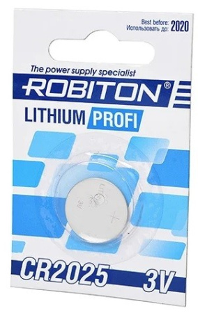 Батарейка CR2025 ROBITON 1шт. /3В. литиевая