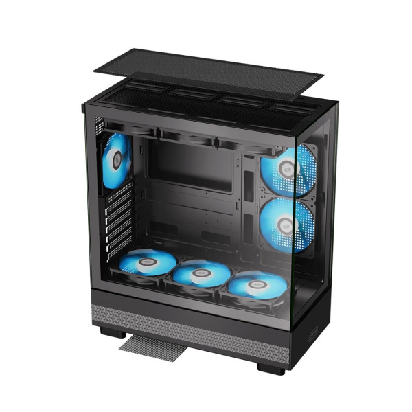 Корпус без блока питания/ Case PCCooler C3 Q500 BK, Midi-Tower, TG, no fans, 1xUSB 3.0 + 1xUSB 2.0 + 1xUSB-C, ATX, mATX, mITX Black