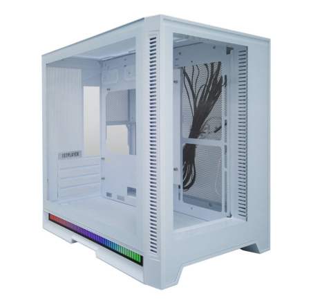 Корпус mATX Б_БП 1STPLAYER STEAM PUNK SP6-G White (USB3.0, Audio, WN, ARGB, белый)[SP6-G-WH]