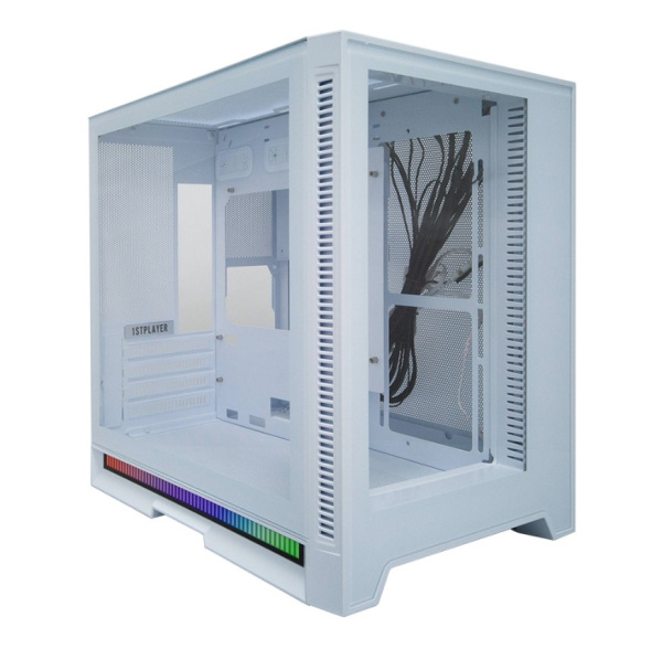 Корпус mATX Б_БП 1STPLAYER STEAM PUNK SP6-G White (USB3.0, Audio, WN, ARGB, белый)[SP6-G-WH]