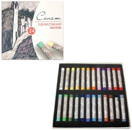Пастель художественная 24цв. Невская палитра "Сонет" 7141224