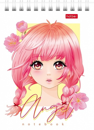 Блокнот Hatber А6 40л. "Ангелы аниме" 40Б6В1гр
