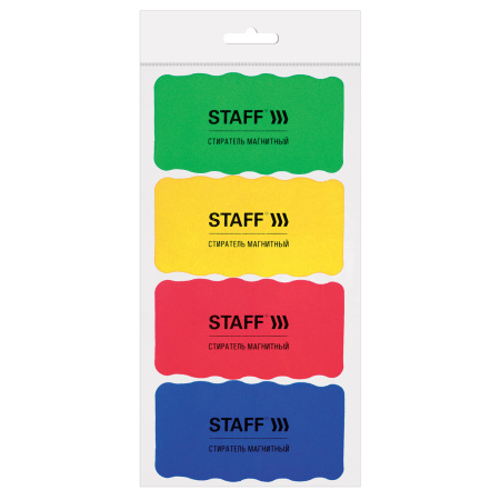 Стиратель для досок STAFF комплект 4шт, (237512)