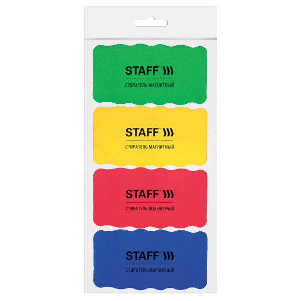 Стиратель для досок STAFF комплект 4шт, (237512)
