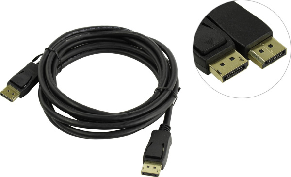 Кабель DisplayPort(m) - DisplayPort(m)  3.0м Telecom, 8K@60Hz, черный, (CG800-3M)