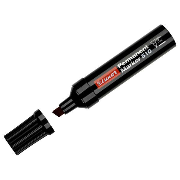 Маркер промышленный LUXOR "510" черный, скошенный, 5-7мм (3161)