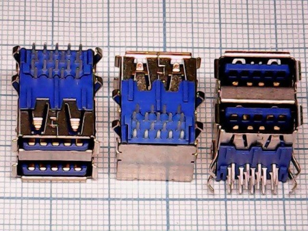 Разъём USB №101 ver.3.0 female двойной