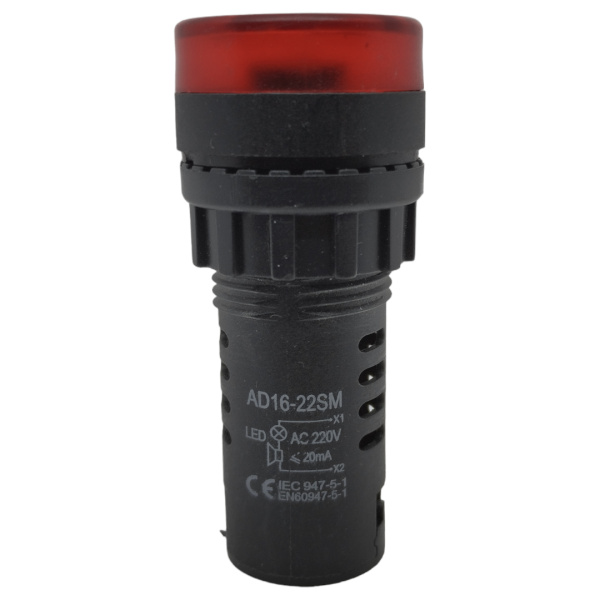 Сигнализатор светозвуковой AD16-22SM, 220в, d22мм, красный