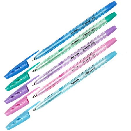 Ручка шариковая BERLINGO "Tribase Pastel" 0,7 мм., синяя (CBp_70942)