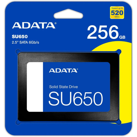 SSD-накопитель 256Гб ADATA [ASU650SS-256GT-R](Silicon Motion SM2258,TLC 3D NAND,520/450 Мб/с)