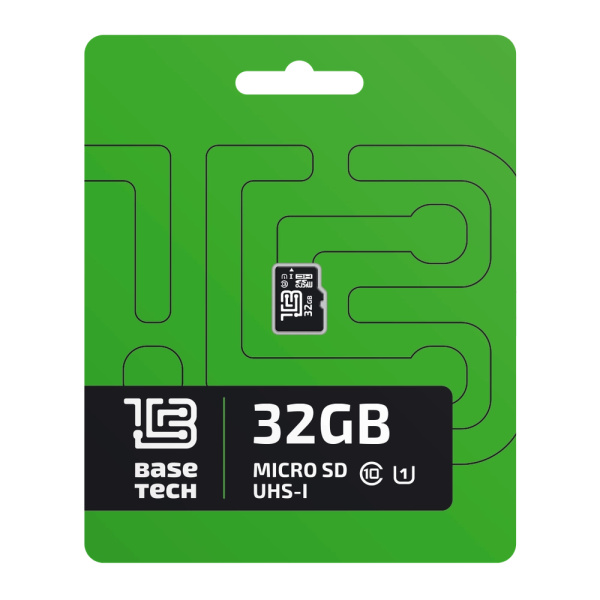Карта памяти MicroSDHC 32Gb BaseTech Class10, U1 [BTMSD032GU1](без адаптера)