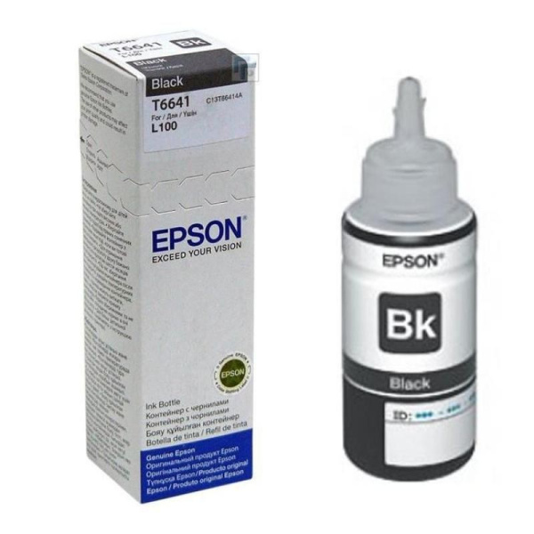 Контейнер_с_чернилами Epson T6641 (C13T66414A/C13T664198) для L100/L110/L210/L300/L355 Black