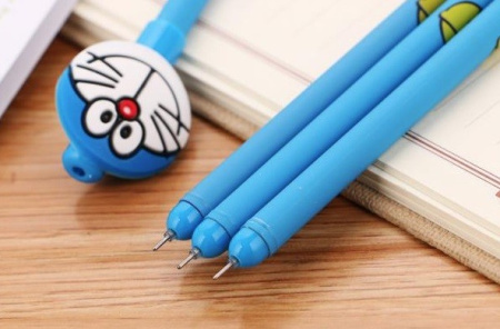 Ручка QIBO "Кот" гелевая, игольчатая, 0,5мм. черная