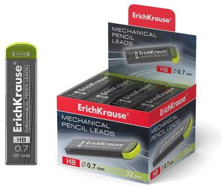 Грифель 0,7мм. Erich Krause "Megapolis" HB 20шт. (26611)