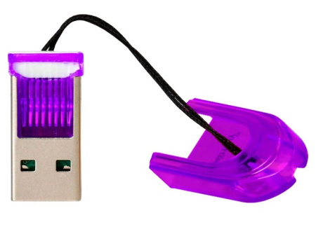 Картридер внешний Smartbuy SBR-710-F фиолетовый для microSD