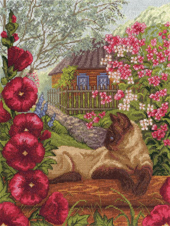 Набор для вышивания "PANNA" J-1103 "Отдых под мальвой" 24 х 32 см