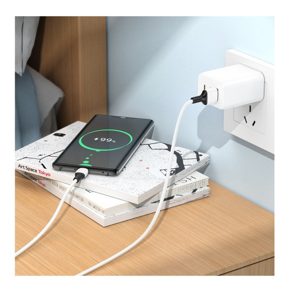 Кабель USB Type-C (m) - USB(m)  BOROFONE BX84, 1м, 3A, 60W, белый