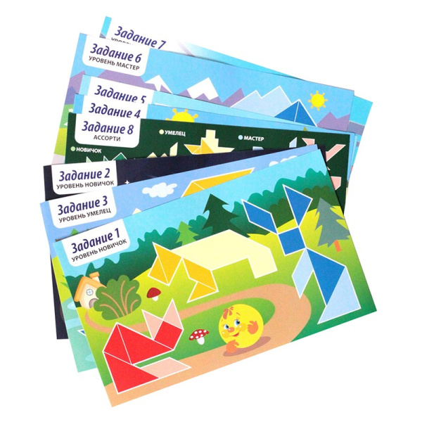 Игра-головоломка Десятое королевство "Танграм магнитный с заданиями", магнитная (4053)